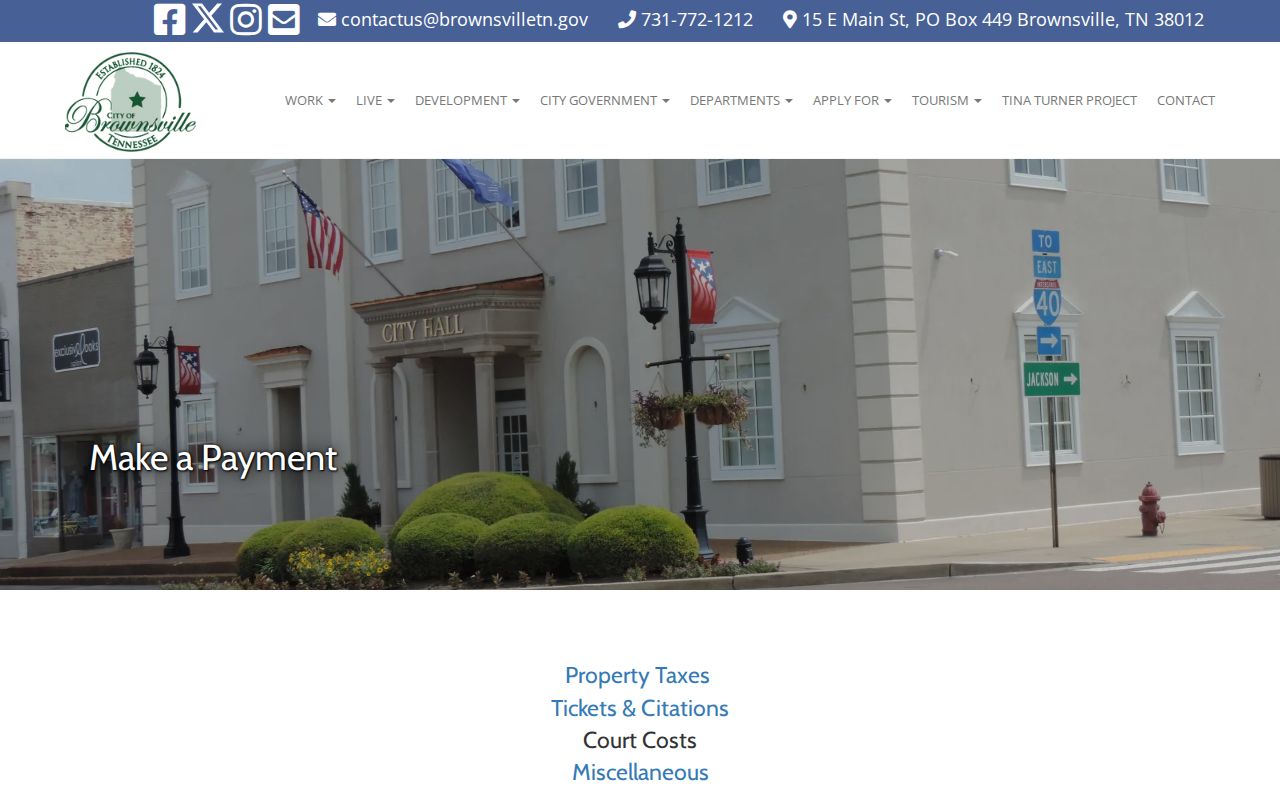 Haywood County traffic warrant records, Brownsville tickets and court costs payment categories